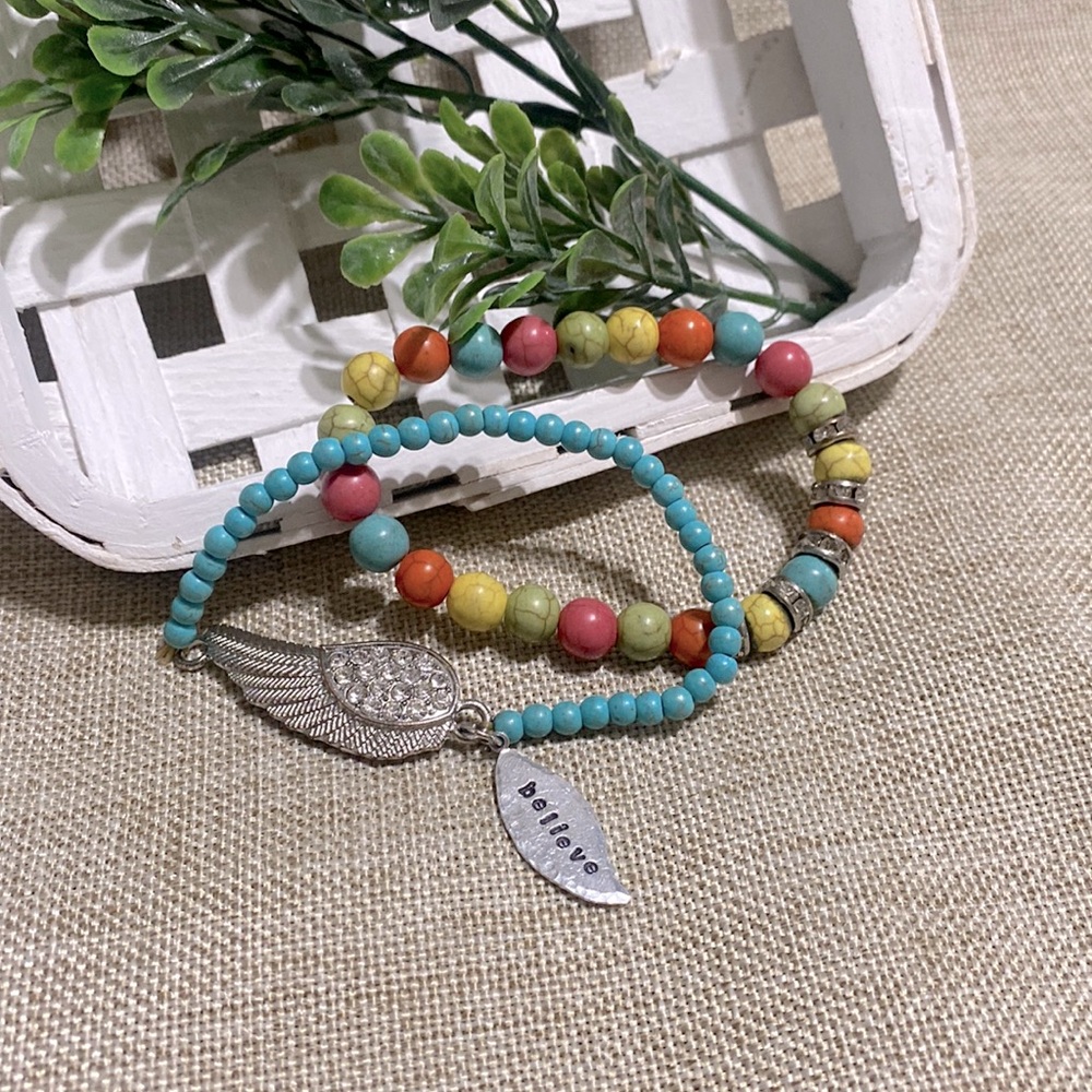 Colorful Beaded Bracelet Set